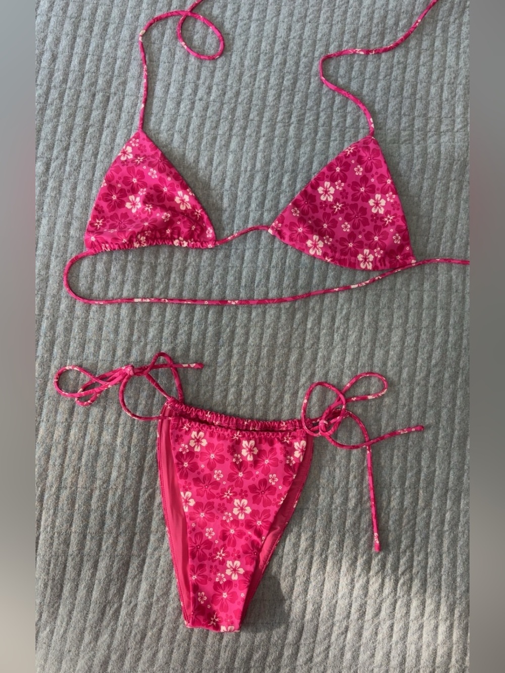 superdown floral pink bikini set
